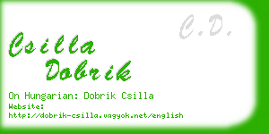 csilla dobrik business card